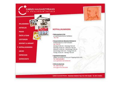 carus-hausarztpraxis-website